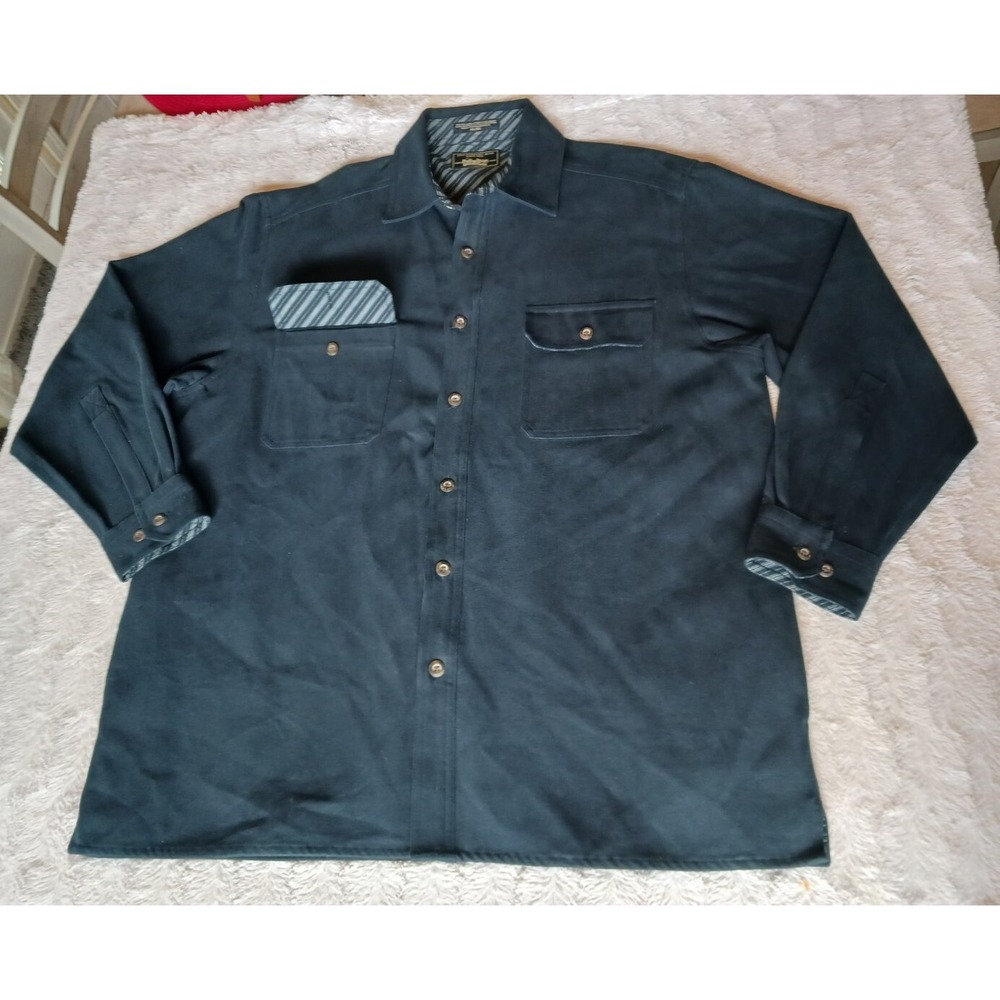 LEVI'S Mens Jacket Navy Blue Lined Heavy Flannel Button Up Shirt Shacket Size XL